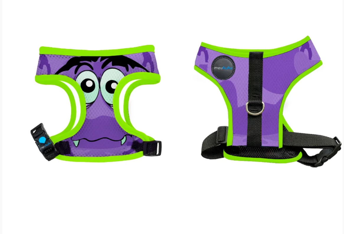 Peitoral Mesh meuAuAu Monster Para Cães – M01