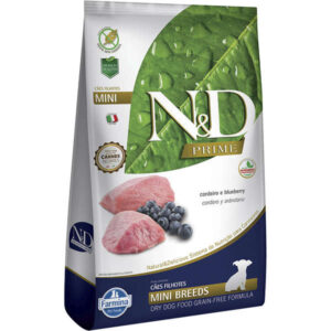 Ração Farmina N&D Prime Para Cães Filhotes de Raças Pequenas Sabor Cordeiro e Blueberry