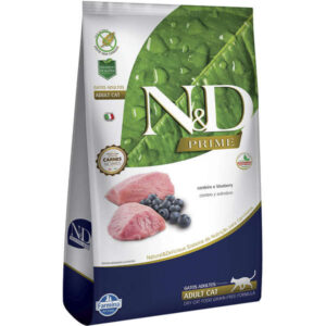 Ração Farmina N&D Prime Para Gatos Adultos Sabor Cordeiro e Blueberry 1,5Kg