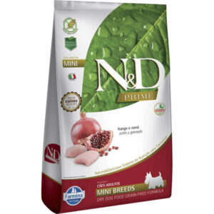 Ração Farmina N&D Prime Para Cães Adultos de Raças Pequenas Sabor Frango e Romã